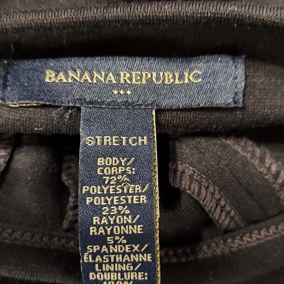 Banana Republic Halter/Tank Skater Styled Dress in Black Stretch Fabric size 8 - Picture 10 of 12